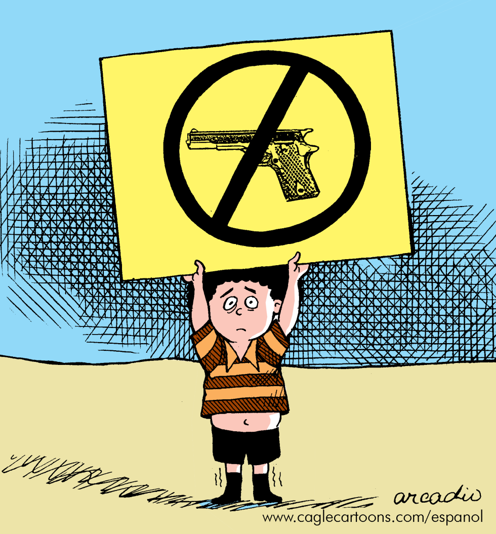 Niño pidiendo pazcolor