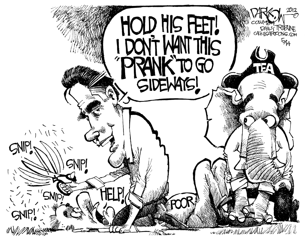  ROMNEY GIVES A HAIRCUT by John Darkow