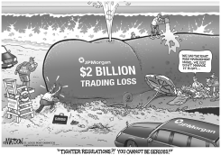 JP MORGAN CHASE BEACHED WHALE by R.J. Matson