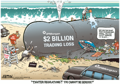 JP MORGAN CHASE BEACHED WHALE by R.J. Matson