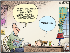 BIDEN'S DECLARATION  by Christopher Weyant