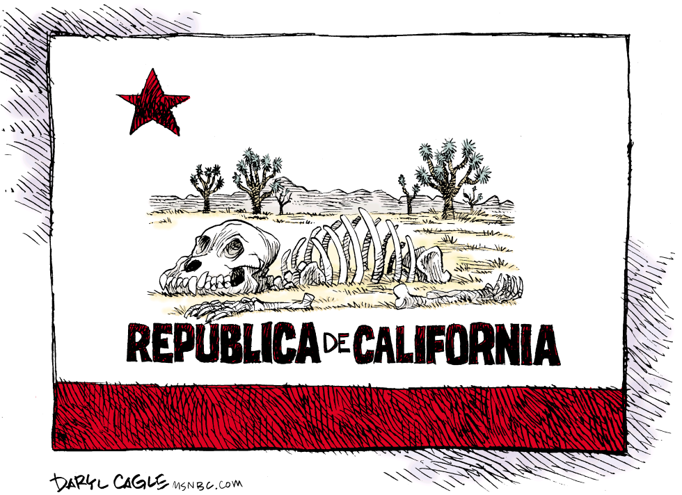  HUESOS BLANQUEADOS EN CALIFORNIA by Daryl Cagle