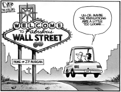 LAS WALL STREET - JP MORGAN by Christopher Weyant