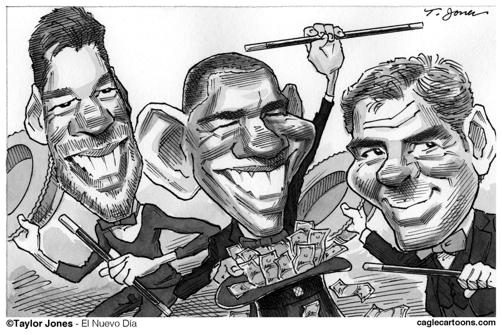  OBAMA AND FUNDRAISING PALS by Taylor Jones