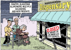 LOCAL-CA LA CLOSES MORE MEDICAL MARIJUANA DISPENSARIES by Monte Wolverton