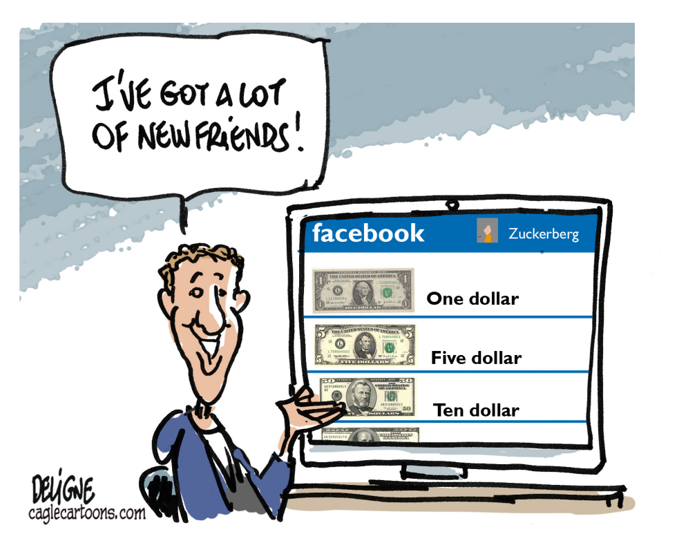 Zuckerberg and facebook for sale