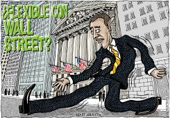 OBAMA FLEXIBLE CON WALL STREET by Monte Wolverton