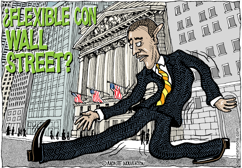  OBAMA FLEXIBLE CON WALL STREET by Wolverton