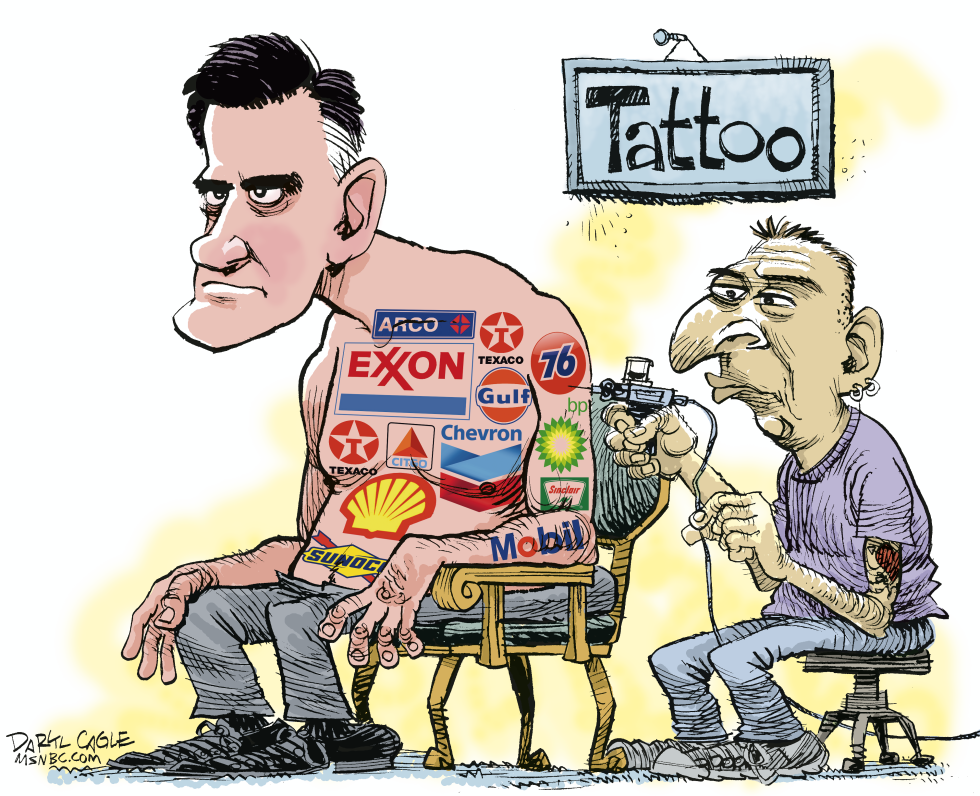  ROMNEY TATTOO by Daryl Cagle