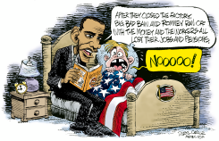 ROMNEY BEDTIME STORY  by Daryl Cagle