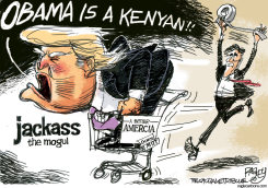 TRUMPS PIE HOLE  by Pat Bagley