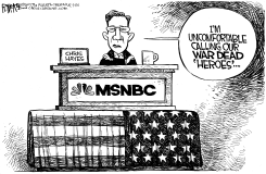 CHRIS HAYES IS UNCOMFORTABLE by Rick McKee