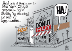 NEW YORK CITY SODA BAN,  by Randy Bish