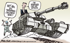 SYRIA TARGETS CHILDREN  by Mike Keefe