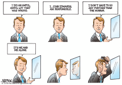 JOHN EDWARDS LOOKS AT THE MAN IN THE MIRROR by R.J. Matson