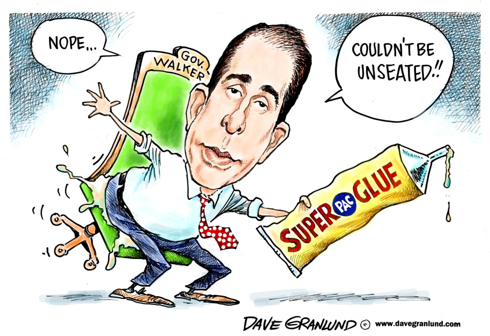  GOV WALKER KEEPS SEAT by Dave Granlund