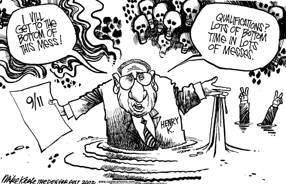  KISSINGER'S 9_11 PROBE by Mike Keefe