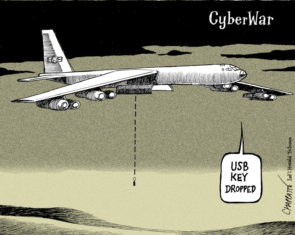  AMERICAN CYBERWAR ON IRAN by Patrick Chappatte