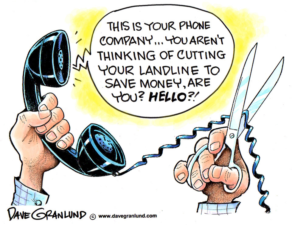 Landline phone trend