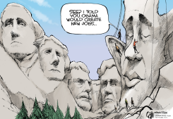MOUNT OBAMA  by Cam Cardow