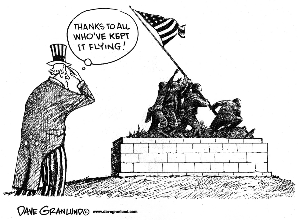  FLAG DAY THANKS by Dave Granlund