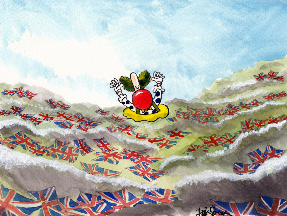 DROWNED IN FLAGS