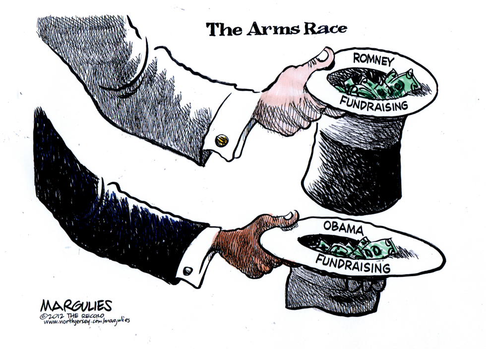 Presidential campaign fundraising color