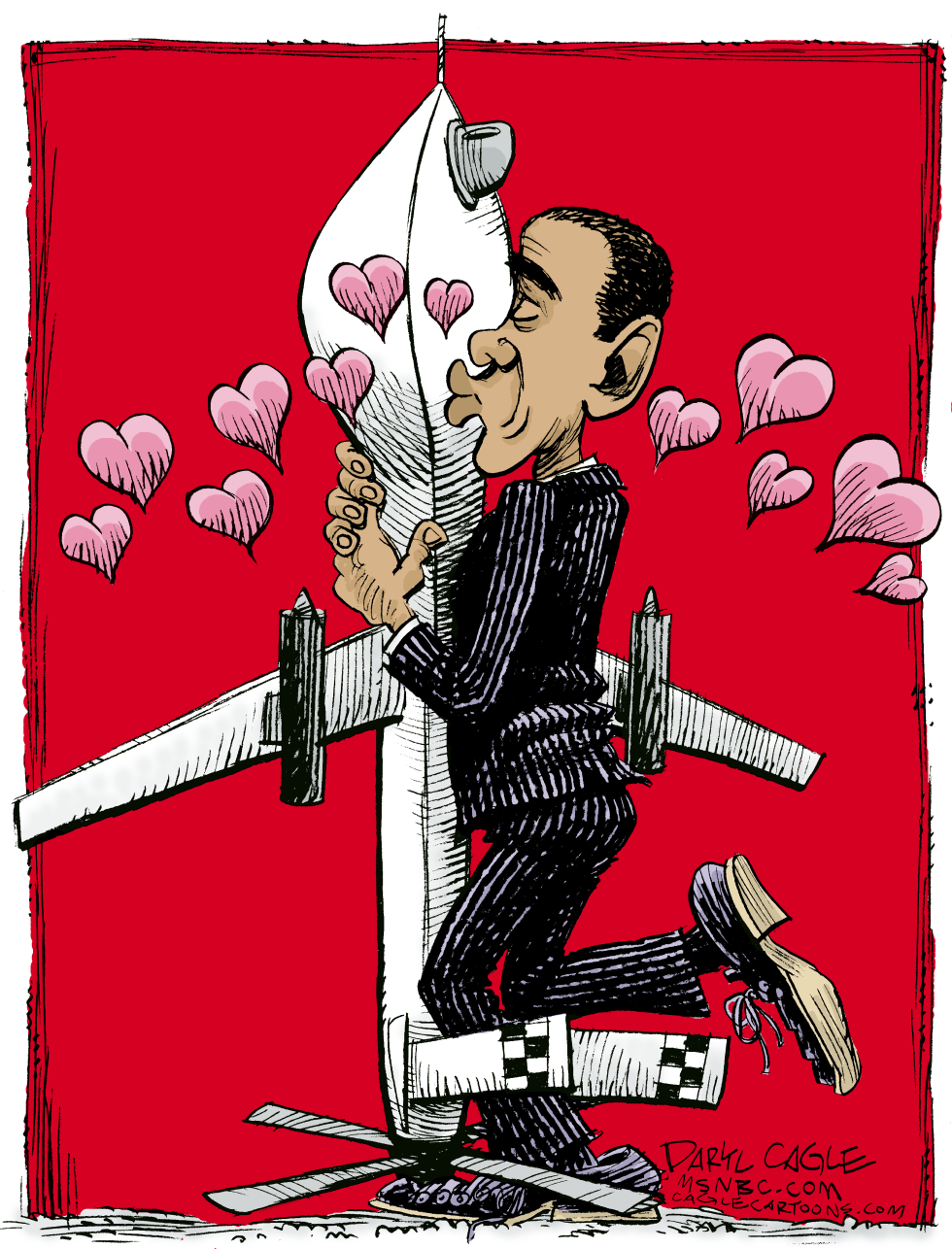 Obama and Predator Drone COLOR