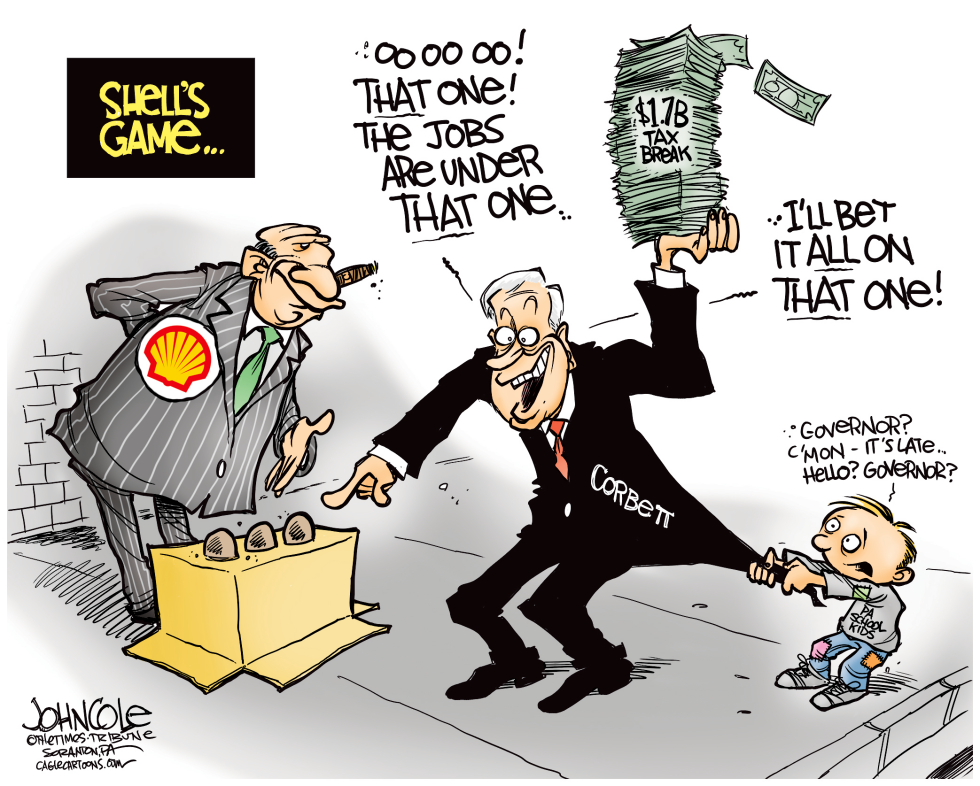  LOCAL PA  CORBETT AND SHELL TAX BREAK by John Cole