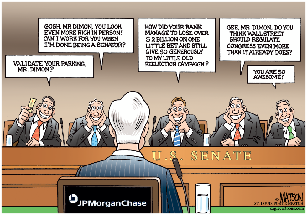Senators Swoon Over JP Morgan Chief Jamie Dimon-COLOR
