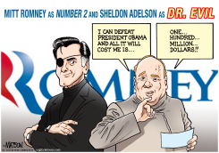 SHELDON ADELSON AS DR EVIL by R.J. Matson