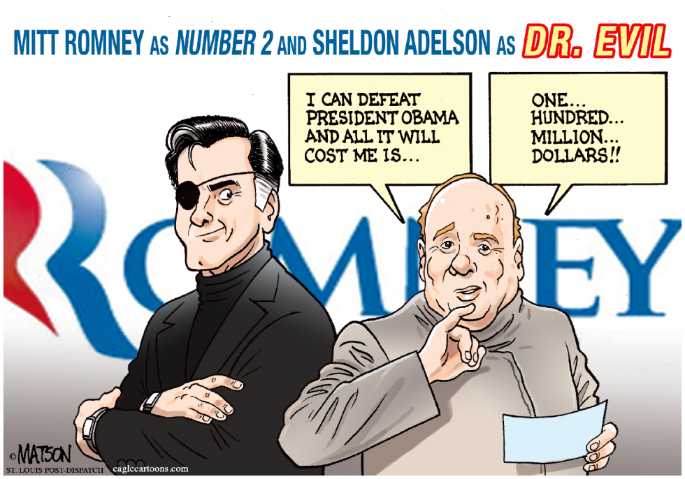  SHELDON ADELSON AS DR EVIL by RJ Matson