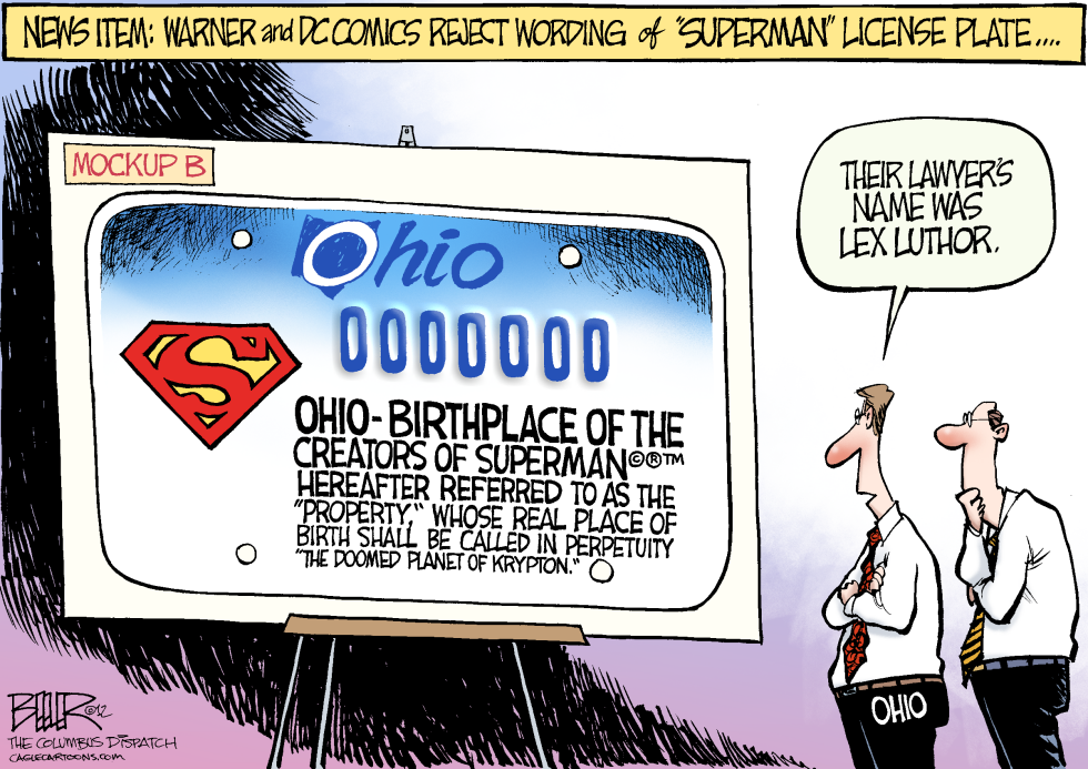 LOCAL OH - Superman License Plate COLOR