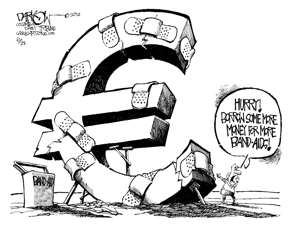  BAND-AIDS FOR EURO by John Darkow