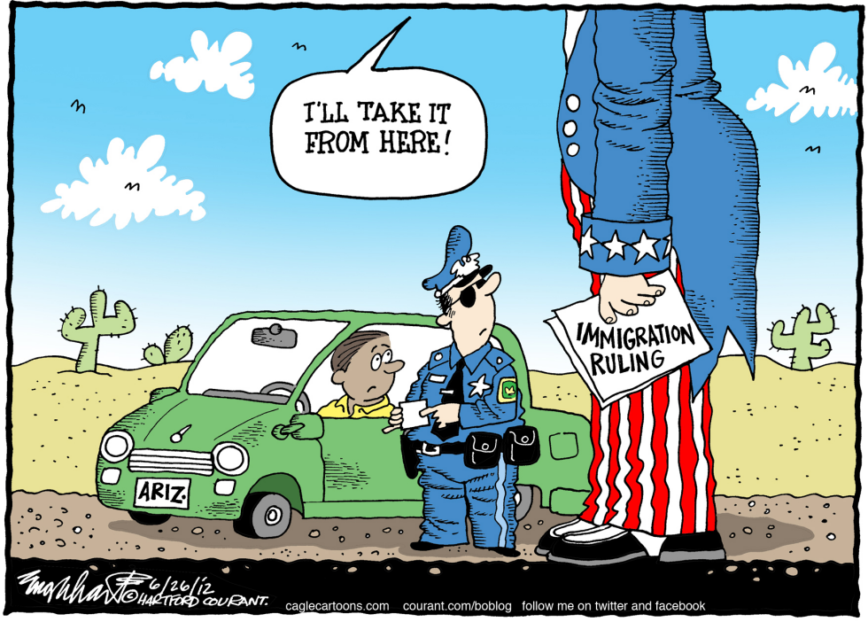  IMMIGRATION RULING by Bob Englehart