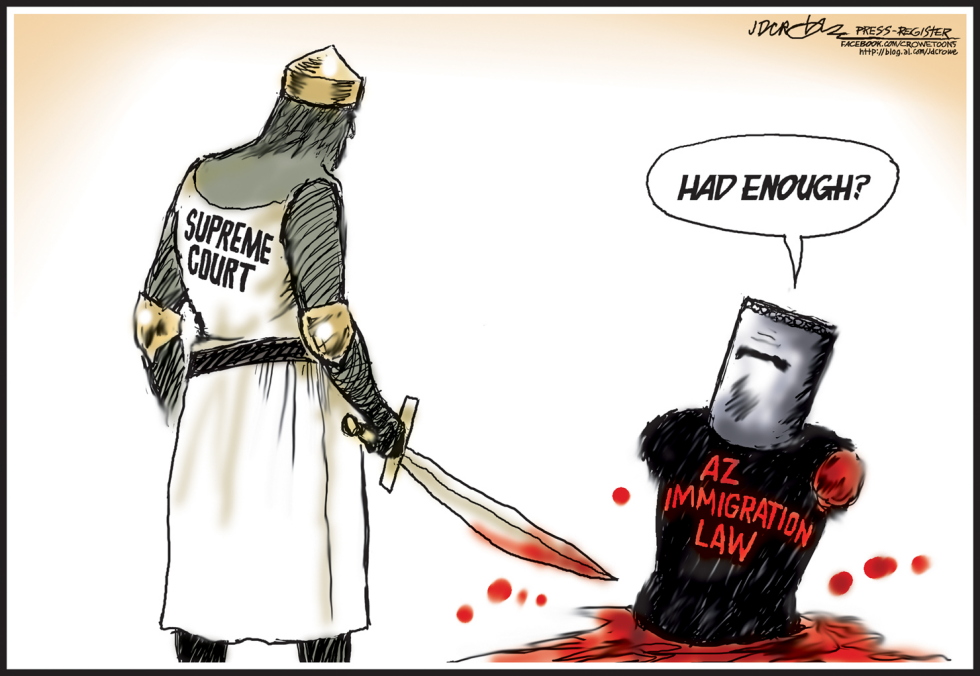 Arizona immigration law Flesh wound