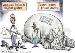 OBAMACARE VICTORY by Joe Heller