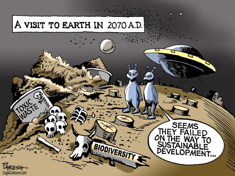 Sustainable Development Cartoon