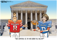 NANCY PELOSI NO RECOGERA EL BALON DE JOHN BOEHNER by R.J. Matson