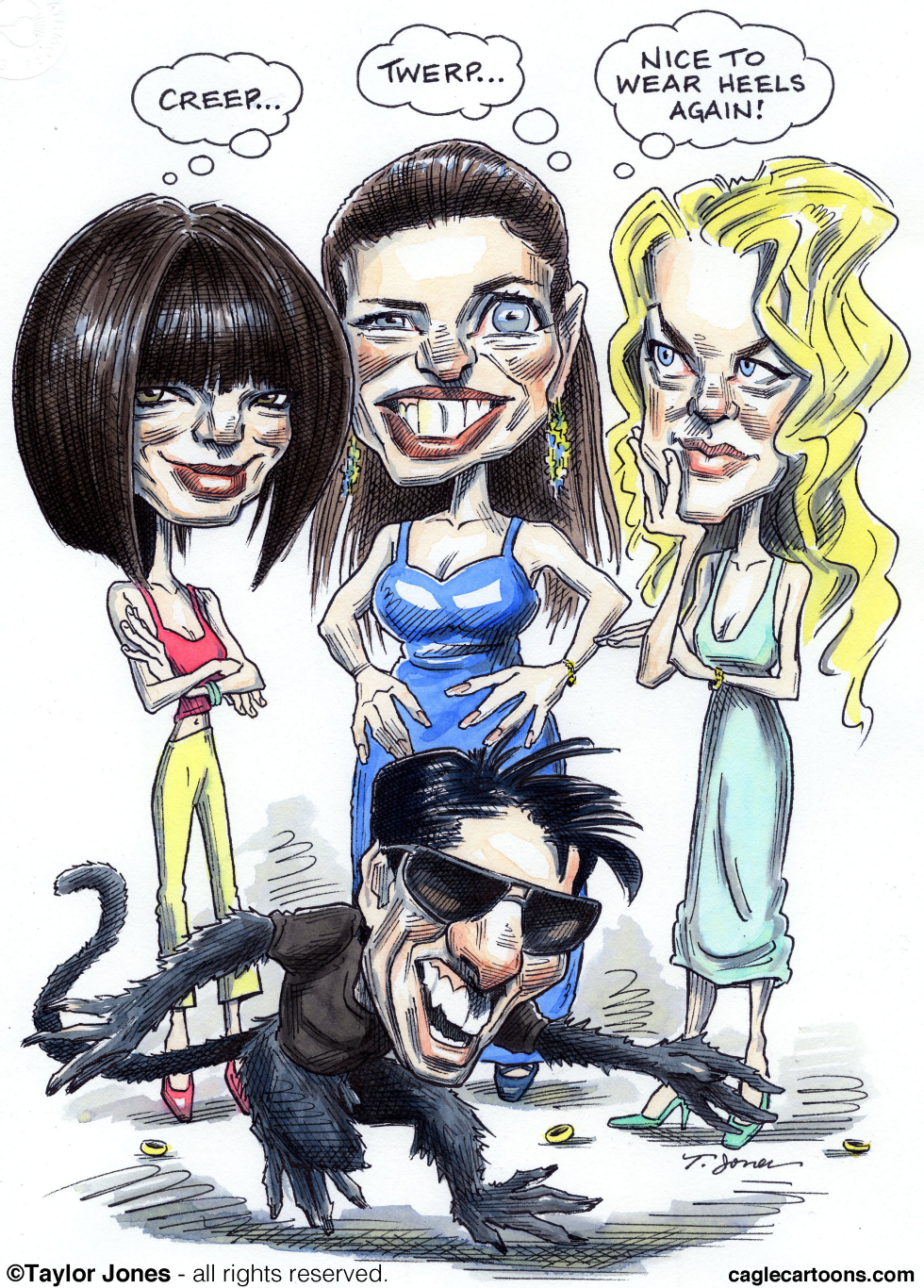  TOM CRUISE AND WIVES  by Taylor Jones