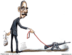 ERIC HOLDER WALKS THE DOG -  by Taylor Jones