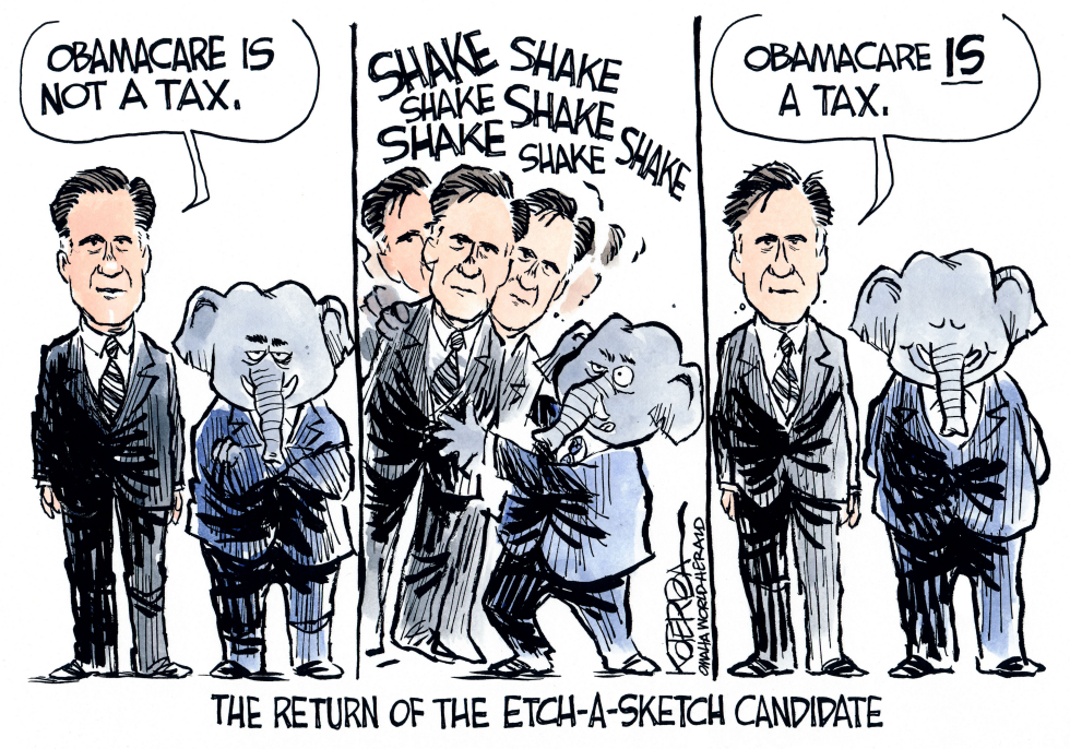  ETCH A SKETCH ROMNEY by Jeff Koterba