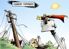 STORM HERO  by Nate Beeler