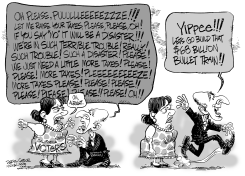 CALIFORNIA GOV BROWN AND NEW TAXES by Daryl Cagle