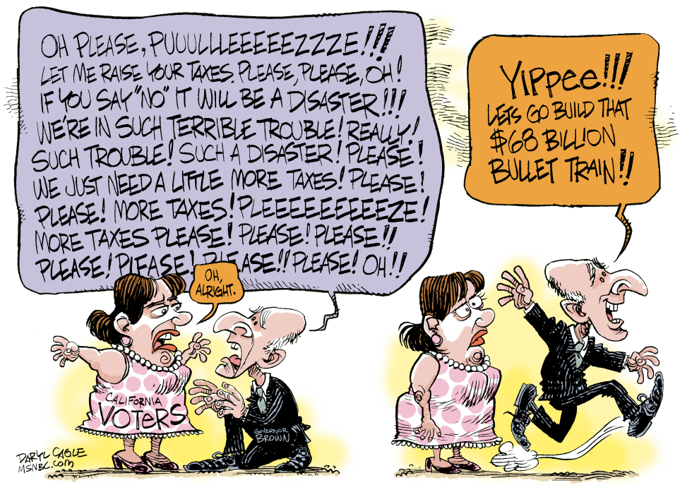 California Gov Brown and New Taxes COLOR