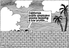 LOCAL-CA CALIFORNIA PUBLIC EMPLOYEE UNIONS KEEP A LOW PROFILE by Monte Wolverton