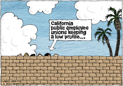 LOCAL-CA CALIFORNIA PUBLIC EMPLOYEE UNIONS KEEP A LOW PROFILE by Monte Wolverton