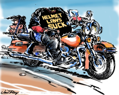 HELMET LAWS SUCK - by Jim Day