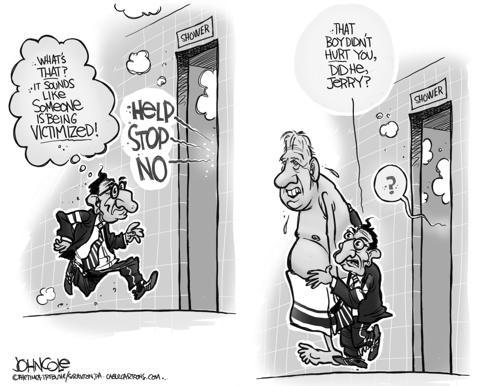 Paterno and the victim BW