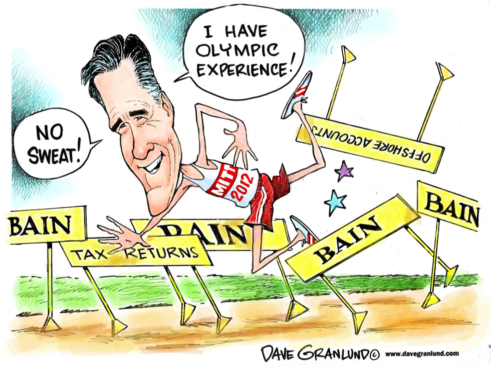  ROMNEY HURDLES by Dave Granlund